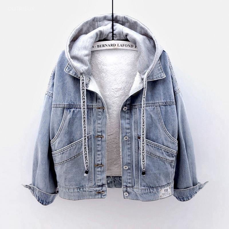 Y2K Winter Clothing - Модные джинсовые куртки для женщин, уличная