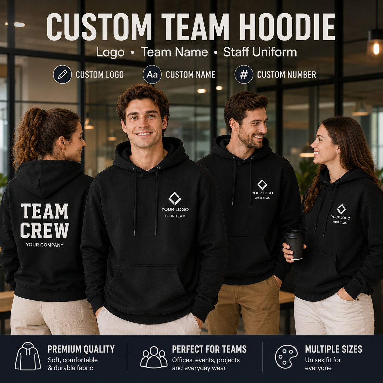 Winter Clothing Companies - Компанийная толстовка с индивидуальным логотипом, унисекс,