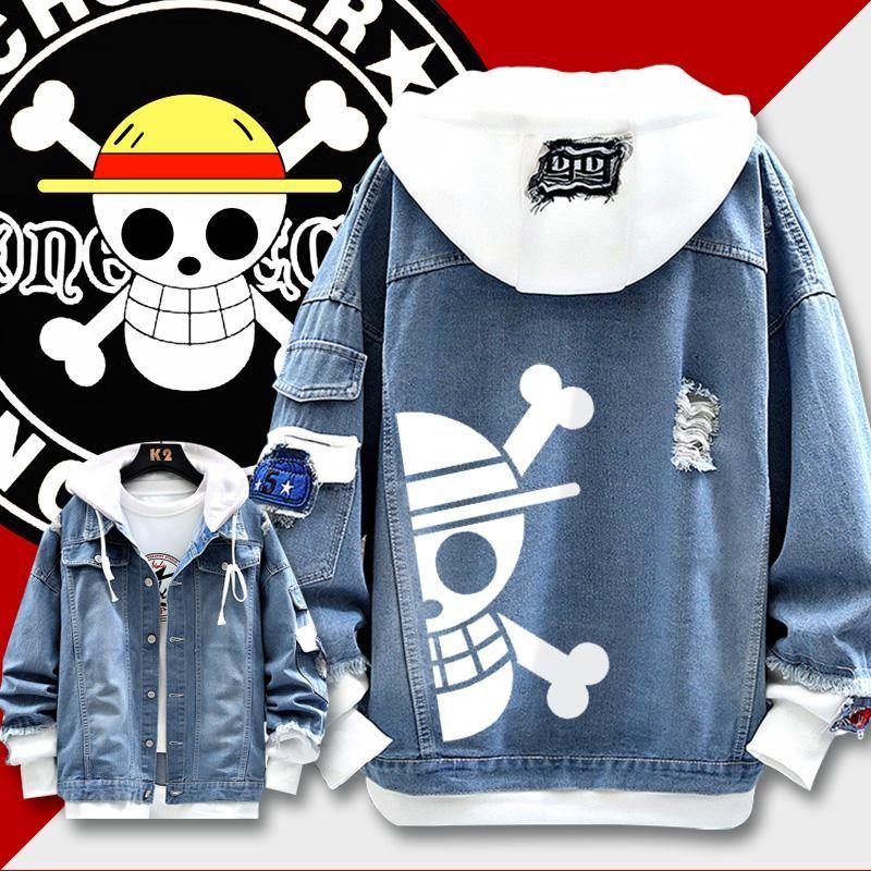 Y2K Winter Clothing - Аниме-куртка One Piece Луффи Зорро, осенне-зимняя,