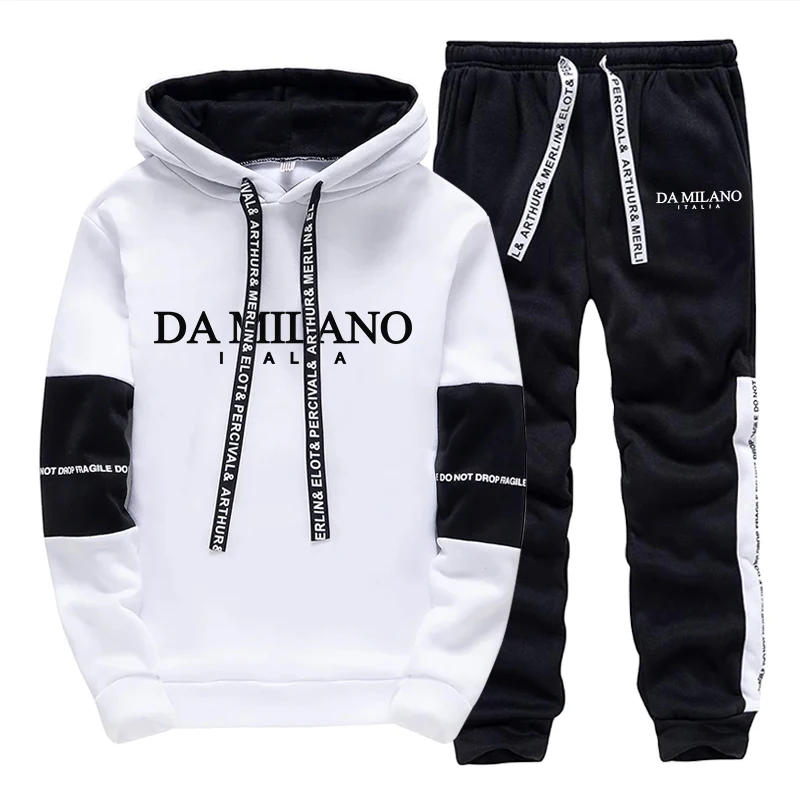 Winter Clothing Men - Черно-белый осенне-зимний мужской спортивный костюм: повседневные