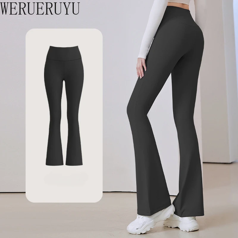 Winter Yoga Clothing - Элегантные расклешенные брюки для йоги, женская