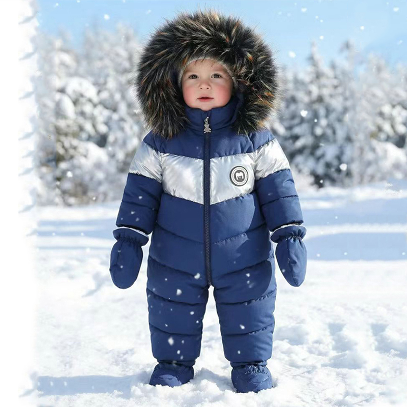 Winter Clothing Boys - Зимний комбинезон для новорожденных с перчатками,