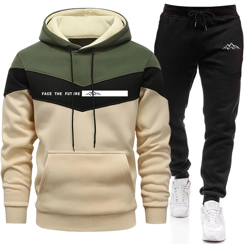 Winter Clothing Men - Мужской спортивный костюм: модная повседневная толстовка
