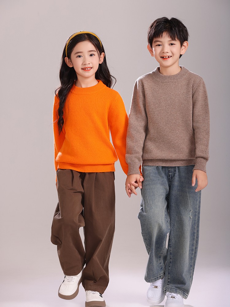 Winter Clothing Boys - Детский шерстяной свитер, пуловер, осень-зима, базовый