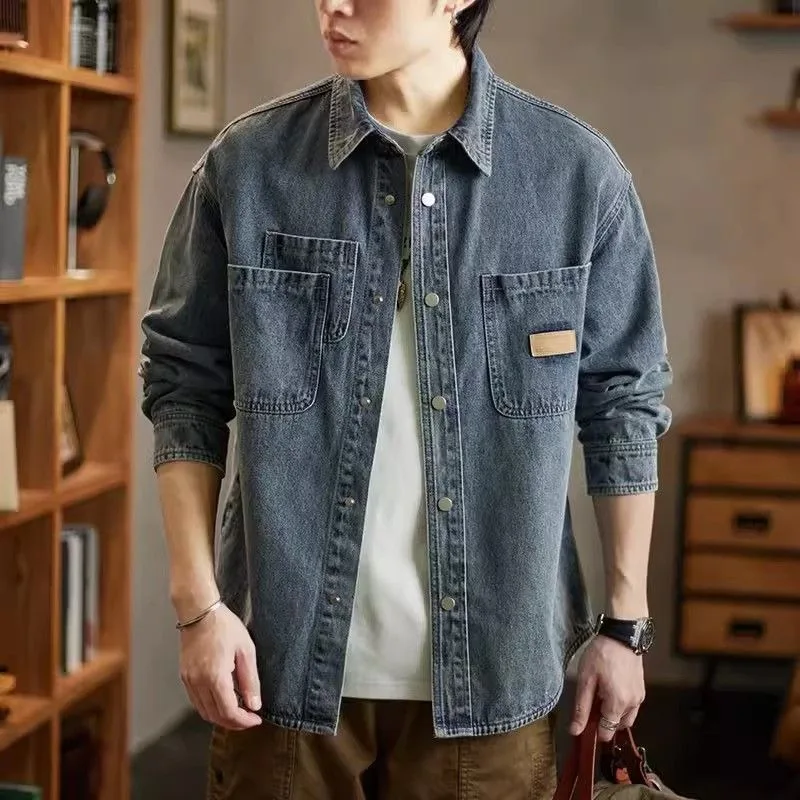 Autumn Button Men's Denim Jack – обзор и цена Y2K Winter Clothing
