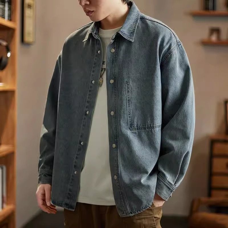 Autumn Button Men's Denim Jack – обзор и цена Y2K Winter Clothing