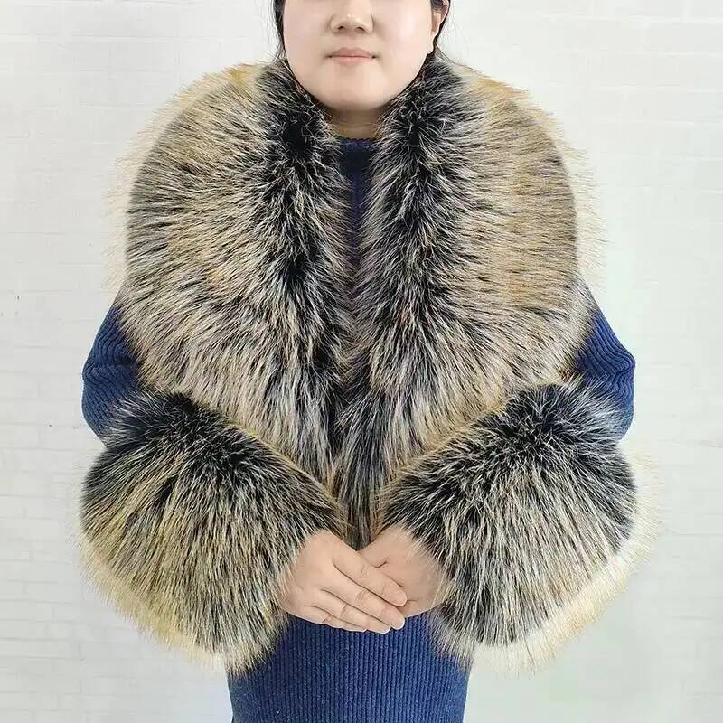Большой женский шарф из искусс – обзор и цена Jacket Winter Clothing